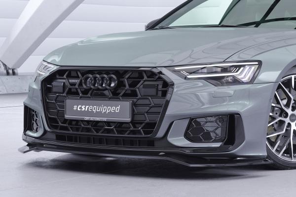 CSR Frontspoiler | Cup-Spoilerlippe mit ABE für Audi A6 / S6 C8 (Typ 4A) CSL976-G Glossy schwarz Hochglanz (keine Lackierung erforderlich)