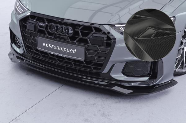 CSR Frontspoiler | Cup-Spoilerlippe mit ABE für Audi A6 / S6 C8 (Typ 4A) CSL976-C Carbon Look Hochglanz (keine Lackierung erforderlich)