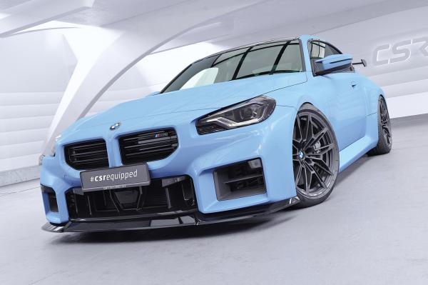 CSR Frontspoiler | Cup-Spoilerlippe mit ABE für BMW M2 G87 CSL981-C Carbon Look Hochglanz (keine Lackierung erforderlich)