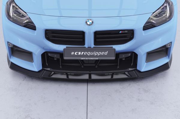 CSR Frontspoiler | Cup-Spoilerlippe mit ABE für BMW M2 G87 CSL981-C Carbon Look Hochglanz (keine Lackierung erforderlich)