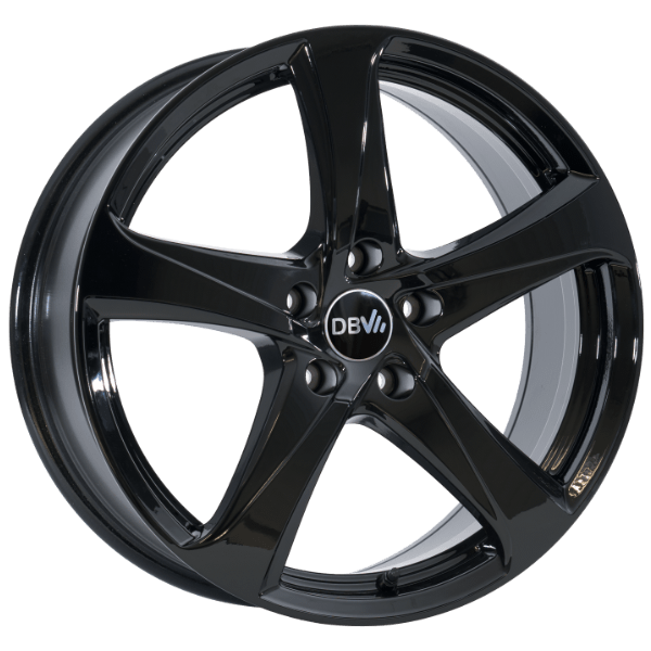 DBV Alufelge 5SP 001 schwarz 8x18 ET40 5x112 Nabe 74.1 KBA 51824