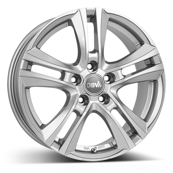 DBV Alufelge Andorra II hyper silber 8x19 ET40 5x114.3 Nabe 71.6 KBA 53978
