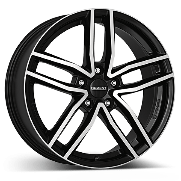 DEZENT Alufelge TR dark black/polished 7.5x18 ET40 5x112 Nabe 66.6 KBA 54026