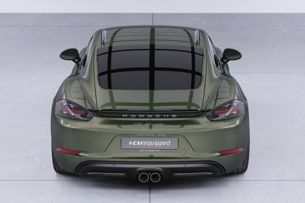 CSR Dachfinnen mit ABE für Porsche 718 Cayman 982 Coupe DF005-G Glossy schwarz Hochglanz (keine Lackierung erforderlich)