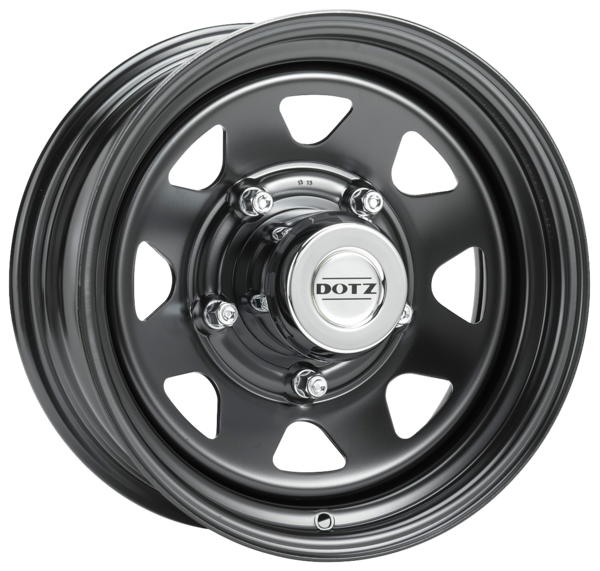 DOTZ Alufelge Dakar black 7x16 ET8 5x165.1 Nabe 122.5 KBA 46217