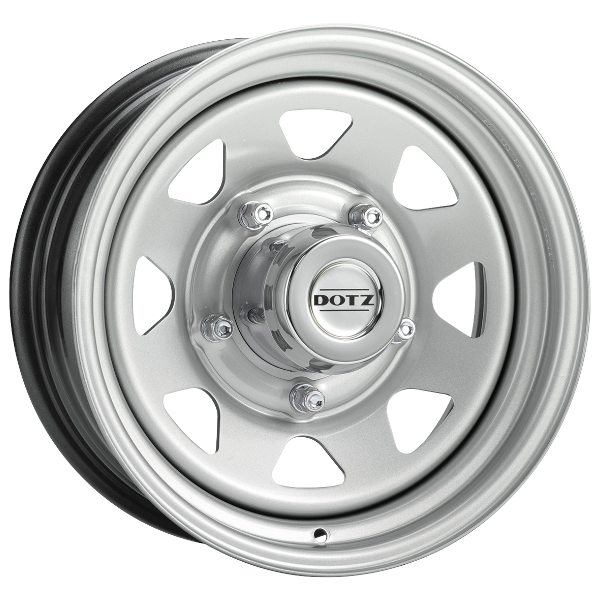 DOTZ Alufelge Dakar silver 7x16 ET8 5x165.1 Nabe 122.5 KBA 46217