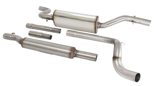 Novus Edelstahl Sportauspuffanlage 55mm für VW Caddy 14D