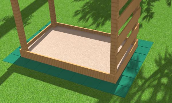 SECUPLAY XL Gummi Mähkante / Rasenkante 100x20x3,6cm grün