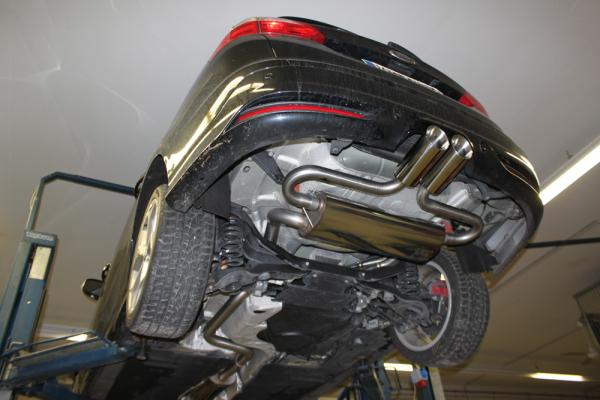 Fox passend für Ford Focus III ST Turnier Endschalldämpfer quer Ausgang mittig - 2x100 Typ 25 mittig FO032055-294