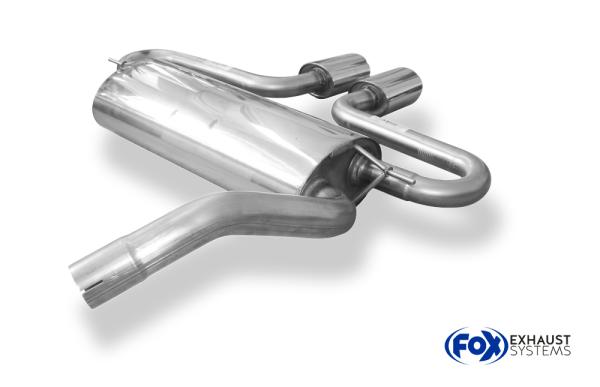 Fox passend für Ford Focus III ST Turnier Endschalldämpfer quer Ausgang mittig - 2x115x85 Typ 32 mittig FO032055-348