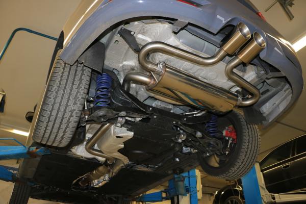 Fox passend für Ford Focus III ST Turnier Diesel Endschalldämpfer quer Ausgang mittig - 2x100 Typ 25 mittig FO032075-294