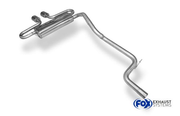 Fox passend für Ford Focus III ST Turnier Diesel Endschalldämpfer quer Ausgang mittig - 2x115x85 Typ 32 mittig FO032075-348