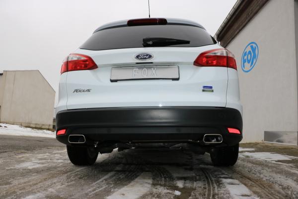 Fox passend für Ford Focus III Ecoboost - Turnier/ Kombi Endschalldämpfer Ausgang rechts/links - 145x65 Typ 59 rechts/links FO032103-671