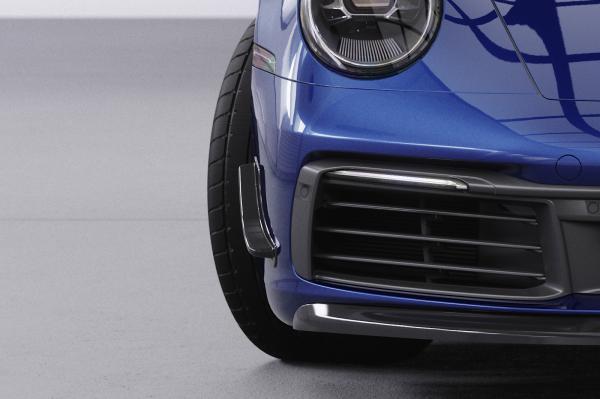 CSR Performance Flaps mit ABE für Porsche 911 / 992/991/997/996, Boxster 981, Cayman 981C FP015-G Glossy schwarz Hochglanz (keine Lackierung erforderlich)