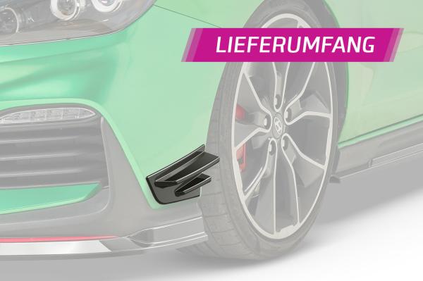 CSR Performance Flaps mit ABE für Hyundai I30 (PD) N/N-Line FP016-S strukturiert schwarz matt (keine Lackierung erforderlich)