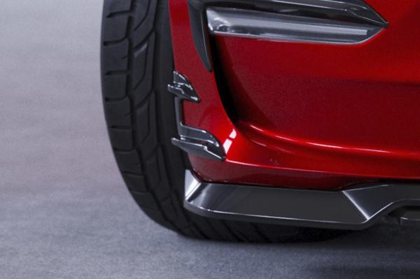 CSR Performance Flaps mit ABE für Tesla Model 3 FP021-C Carbon Look Hochglanz (keine Lackierung erforderlich)