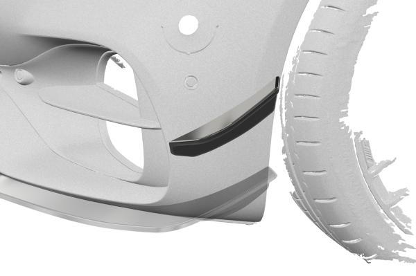 CSR Performance Flaps mit ABE für Mercedes-Benz AMG GT (190) FP034-G Glossy schwarz Hochglanz (keine Lackierung erforderlich)