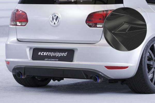 CSR Diffusor | Heckansatz mit ABE für VW Golf 6 HA044-C Carbon Look Hochglanz (keine Lackierung erforderlich)