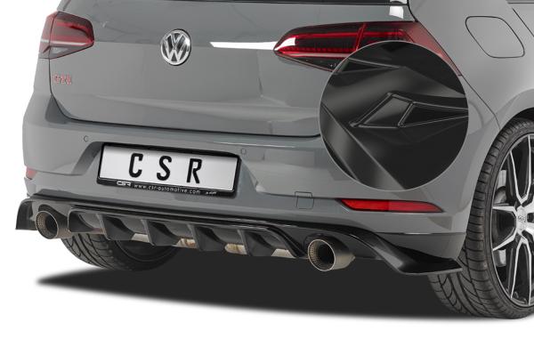 CSR Diffusor | Heckansatz mit ABE für VW Golf 7 TCR HA232-G Glossy schwarz Hochglanz (keine Lackierung erforderlich)