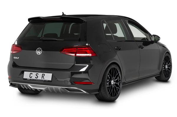 CSR Diffusor | Heckansatz mit ABE für VW Golf 7 (Typ AU) HA235-S strukturiert schwarz matt (keine Lackierung erforderlich)