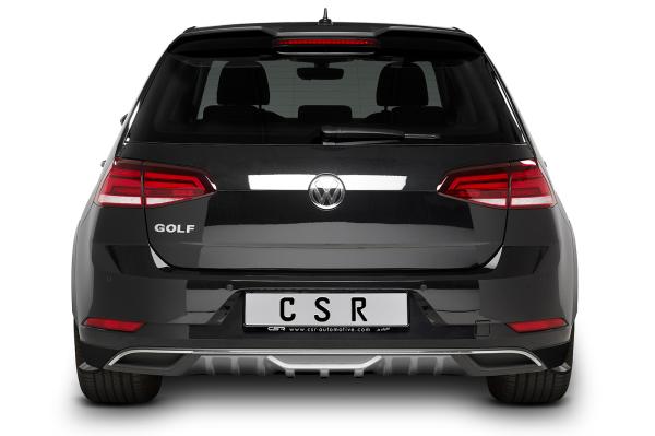 CSR Diffusor | Heckansatz mit ABE für VW Golf 7 (Typ AU) HA235-S strukturiert schwarz matt (keine Lackierung erforderlich)