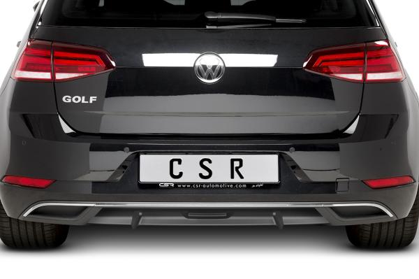 CSR Diffusor | Heckansatz mit ABE für VW Golf 7 Basis HA236-S strukturiert schwarz matt (keine Lackierung erforderlich)
