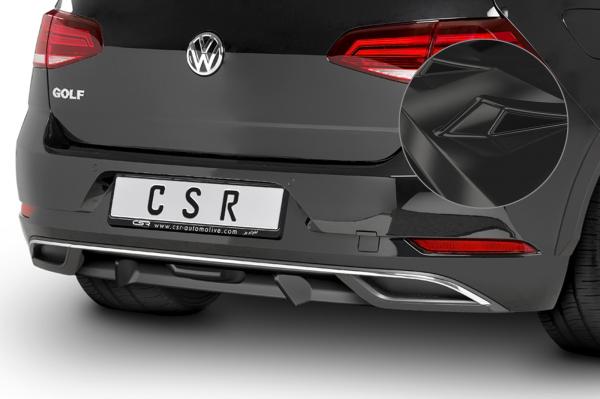 CSR Diffusor | Heckansatz mit ABE für VW Golf 7 Basis HA236-G Glossy schwarz Hochglanz (keine Lackierung erforderlich)