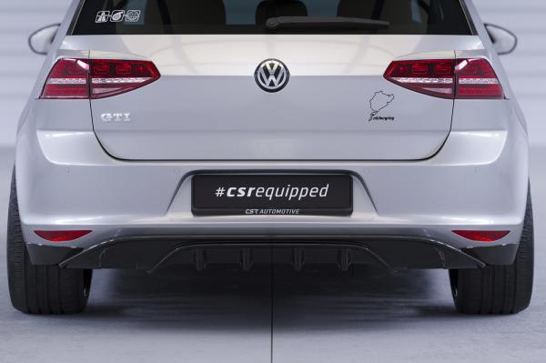 CSR Diffusor | Heckansatz mit ABE für VW Golf 7 (Typ AU) Basis HA237-G Glossy schwarz Hochglanz (keine Lackierung erforderlich)