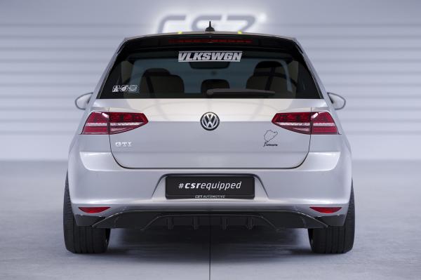 CSR Diffusor | Heckansatz mit ABE für VW Golf 7 (Typ AU) Basis HA237-G Glossy schwarz Hochglanz (keine Lackierung erforderlich)