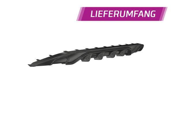 CSR Diffusor | Heckansatz mit ABE für VW Golf 7 (Typ AU) Basis HA237-G Glossy schwarz Hochglanz (keine Lackierung erforderlich)