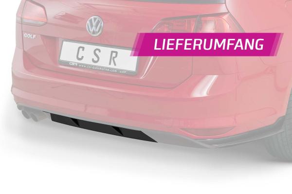 CSR Diffusor | Heckansatz mit ABE für VW Golf 7 Variant (vor Facelift) HA239-L Lackierung erforderlich (unlackiert roh)