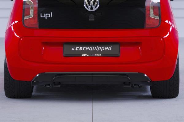 CSR Diffusor | Heckansatz mit ABE für VW up! (vor Facelift) HA245-S strukturiert schwarz matt (keine Lackierung erforderlich)