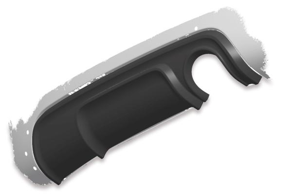 CSR Diffusor | Heckansatz mit ABE für Audi TT 8N HA248-G Glossy schwarz Hochglanz (keine Lackierung erforderlich)