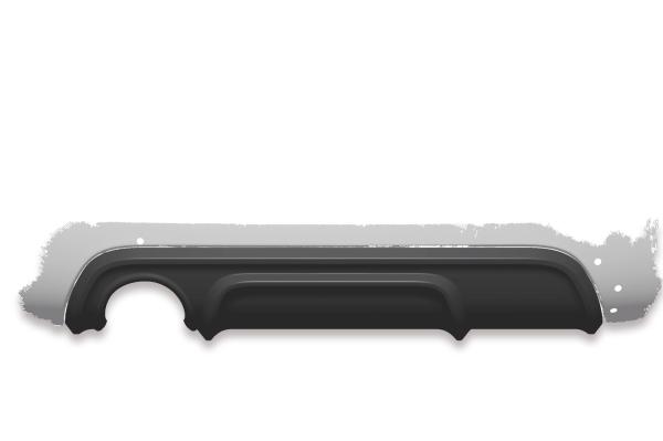 CSR Diffusor | Heckansatz mit ABE für Audi TT 8N HA248-G Glossy schwarz Hochglanz (keine Lackierung erforderlich)