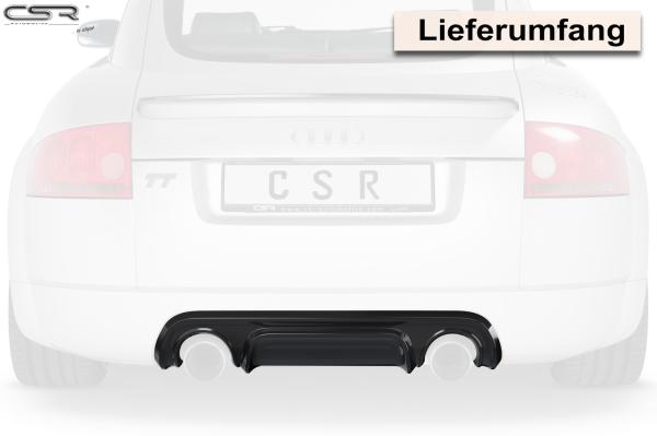 CSR Diffusor | Heckansatz mit ABE für Audi TT 8N HA249-S strukturiert schwarz matt (keine Lackierung erforderlich)