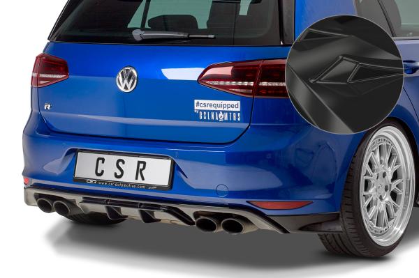 CSR Diffusor | Heckansatz mit ABE für VW Golf 7 R / R-Line HA253-G Glossy schwarz Hochglanz (keine Lackierung erforderlich)
