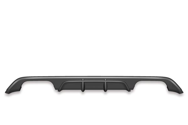 CSR Diffusor | Heckansatz mit ABE für VW Golf 7 R / R-Line HA253-C Carbon Look Hochglanz (keine Lackierung erforderlich)