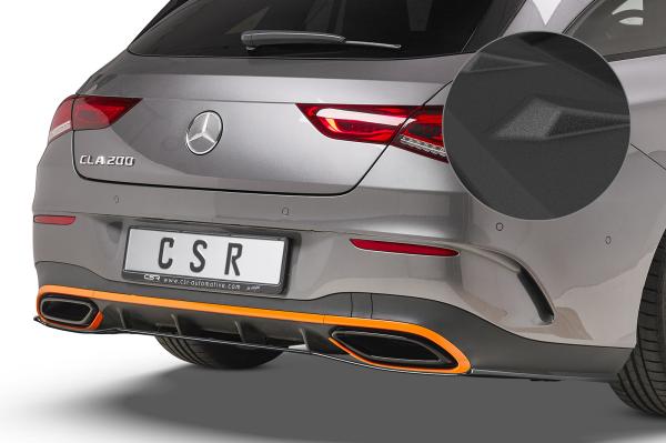 CSR Diffusor | Heckansatz mit ABE für Mercedes-Benz CLA X118 AMG-Line HA254-S strukturiert schwarz matt (keine Lackierung erforderlich)