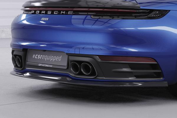 CSR Diffusor | Heckansatz mit ABE für Porsche 911/992 HA257-C Carbon Look Hochglanz (keine Lackierung erforderlich)