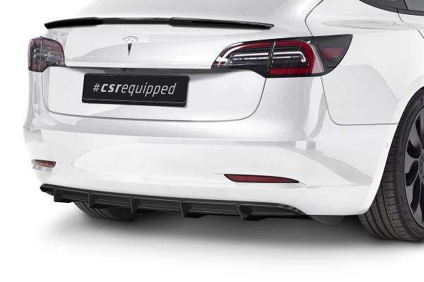 CSR Diffusor | Heckansatz mit ABE für Tesla Model 3 HA267-L Lackierung erforderlich (unlackiert roh)