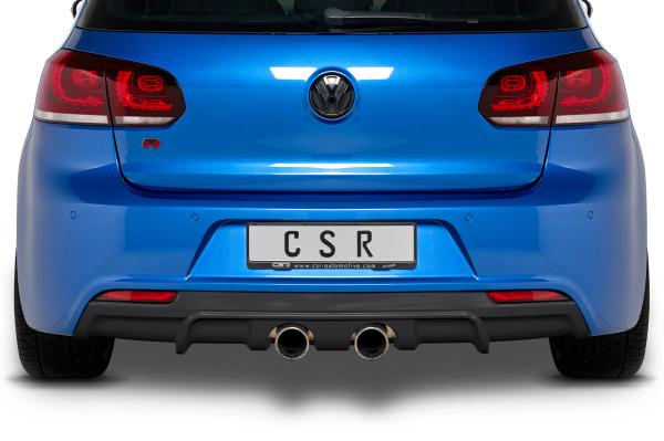 CSR Diffusor | Heckansatz mit ABE für VW Golf 6 R HA268-G Glossy schwarz Hochglanz (keine Lackierung erforderlich)
