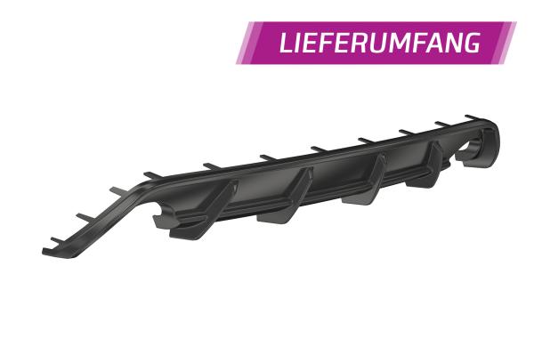 CSR Diffusor | Heckansatz mit ABE für Ford Focus ST MK2 HA271-G Glossy schwarz Hochglanz (keine Lackierung erforderlich)