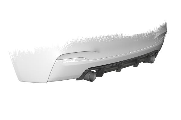 CSR Diffusor | Heckansatz mit ABE für BMW 2er (F22 / F23) Coupe und Cabrio HA273-G Glossy schwarz Hochglanz (keine Lackierung erforderlich)