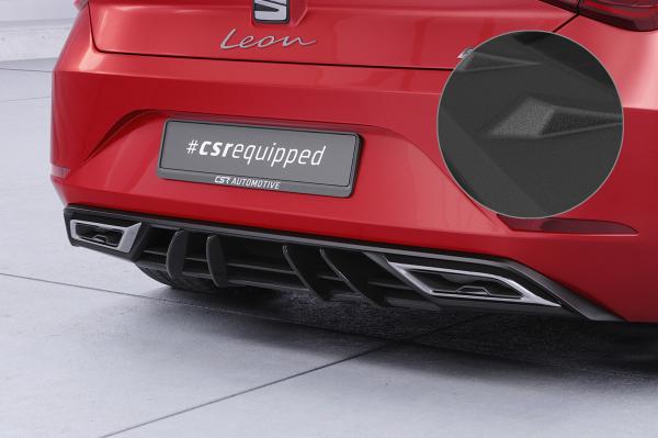 CSR Diffusor | Heckansatz mit ABE für Seat Leon 4 (Typ KL) FR HA275-S strukturiert schwarz matt (keine Lackierung erforderlich)