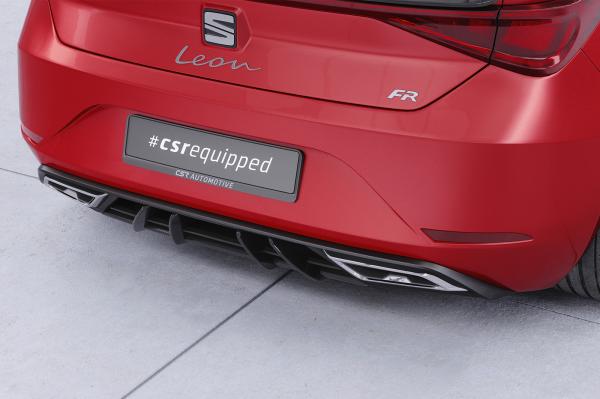 CSR Diffusor | Heckansatz mit ABE für Seat Leon 4 (Typ KL) FR HA275-C Carbon Look Hochglanz (keine Lackierung erforderlich)
