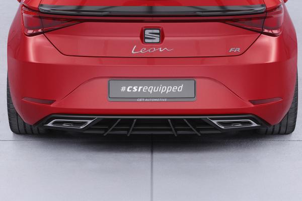 CSR Diffusor | Heckansatz mit ABE für Seat Leon 4 (Typ KL) FR HA275-C Carbon Look Hochglanz (keine Lackierung erforderlich)