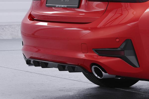 CSR Diffusor | Heckansatz mit ABE für BMW 3er Limousine und Touring (G20/G21) HA278-S strukturiert schwarz matt (keine Lackierung erforderlich)