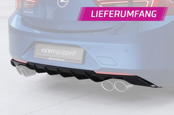 CSR Diffusor | Heckansatz mit ABE für Opel Insignia B Grandsport HA282-L Lackierung erforderlich (unlackiert roh)