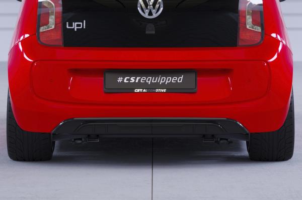 CSR Diffusor | Heckansatz mit ABE für VW up! / e-up! Basis HA283-S strukturiert schwarz matt (keine Lackierung erforderlich)