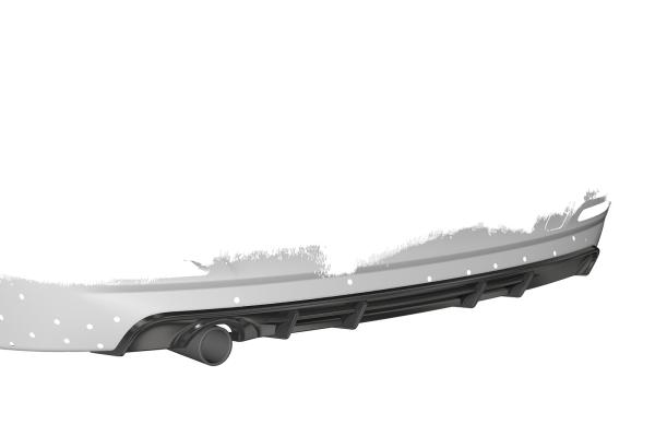 CSR Diffusor | Heckansatz mit ABE für BMW 3er F31 Touring LCI HA287-S strukturiert schwarz matt (keine Lackierung erforderlich)